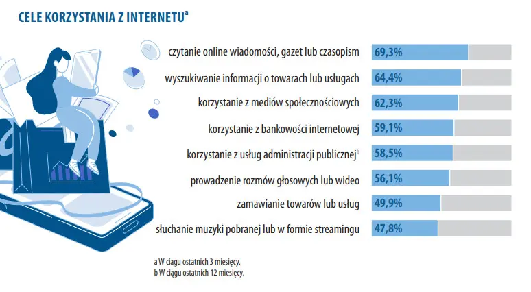 Internet W Polsce 2023 Cele Korzystania