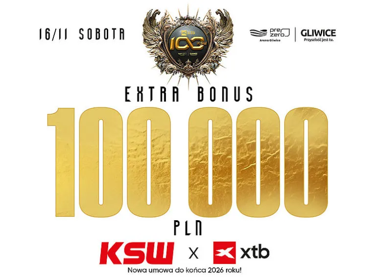 Bonus 100 000 PLN Na Gali KSW 100