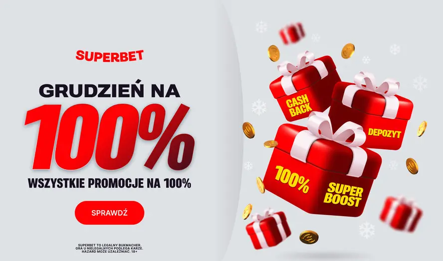 Grudzien Na 100 Procent Az Do Swiat Codziennie Nowa Promocja Od Superbet