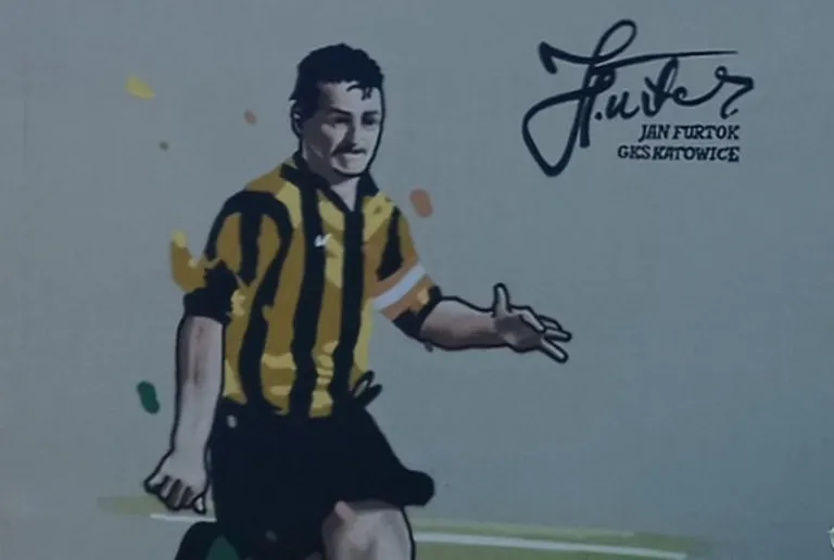 Jan Furtok Mural Pilkarza GKS Katowice