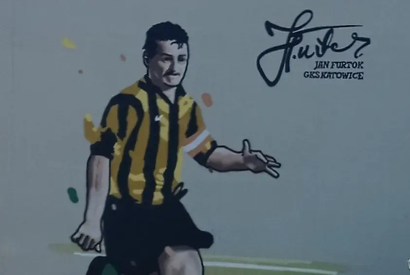 Jan Furtok Mural Pilkarza GKS Katowice