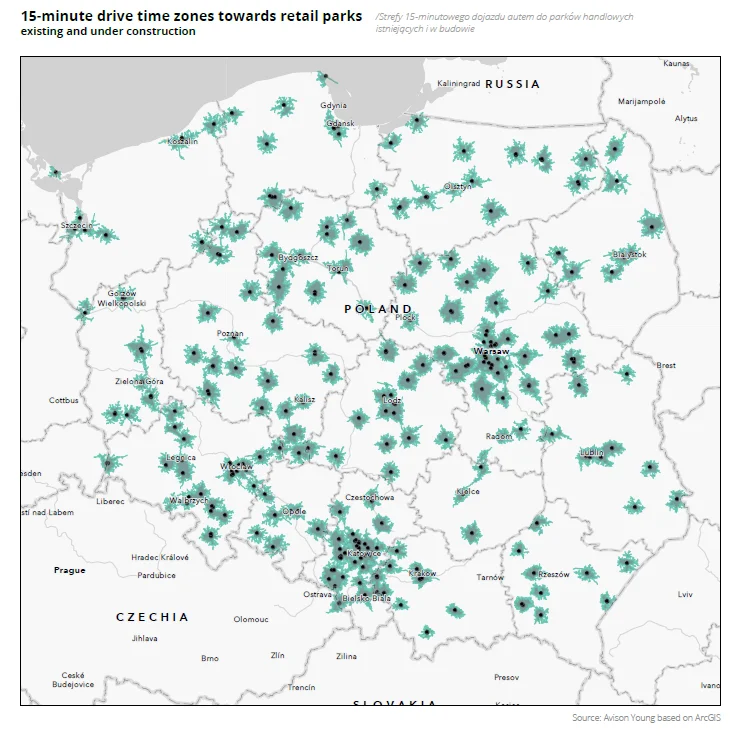 Parki Handlowe W Polsce – Kanibalizacja Czy Synergia Mapa