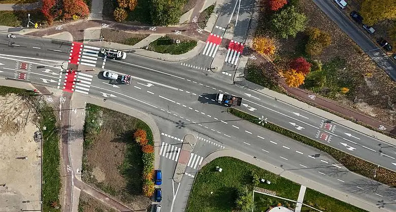 Skrzyzowanie Ulic Sikorskiego I Granicznej W Katowicach Fot. KAW