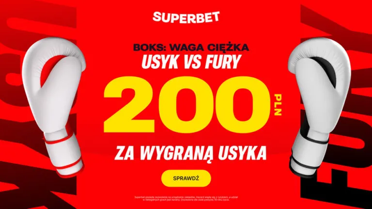 W Superbet Kurs Razy 100 Na Zwyciestwo Oleksandra Usyka Z Tysonem Fury