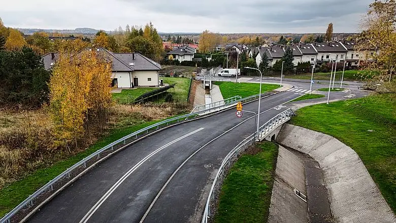 Układ drogowy przy Wilczewskiego w Katowicach Fot. KAW