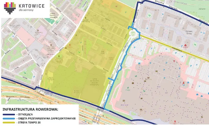 Pogladowa Mapa Rowerowa Dab Katowicach