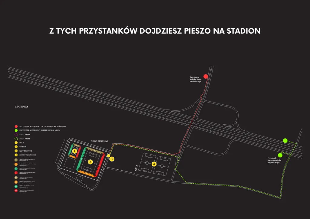 Mapa Jak Dojsc Na Stadion Z Przystanku