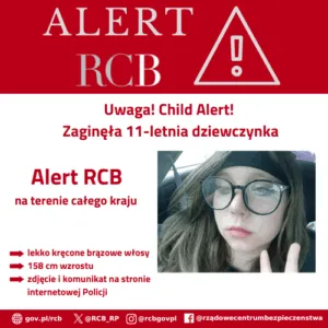 Child Alert RCB Zaginela 11 Letnia Dziewczynka Lekko Krecone Brazowe Wlosy 158 Cm Wzrostu. Zdjecie I Komunikat Na Stronie Internetowej Policji