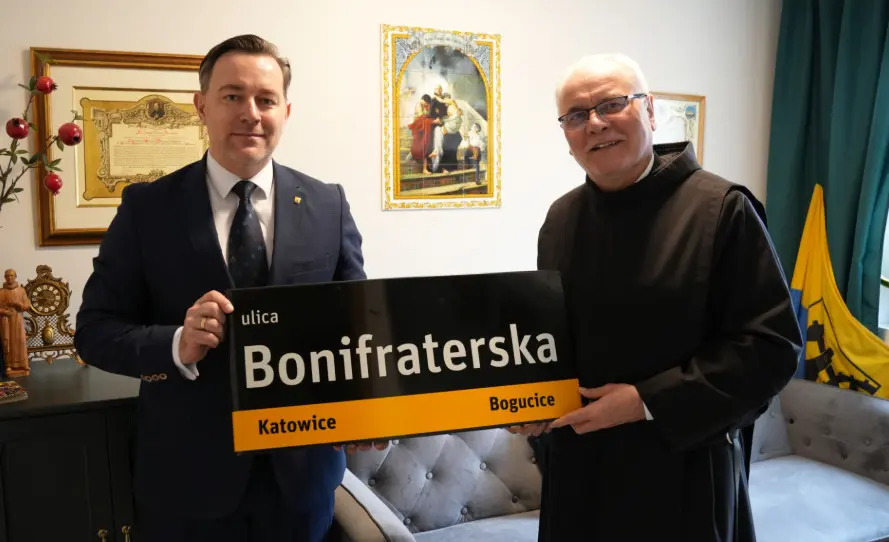 Nowa Ulica W Katowicach Bogucicach. Ul. Bonifraterska Upamietni 150 Lat Dzialalnosci Zakonu W Miescie Fot Bonifatrzy Pl