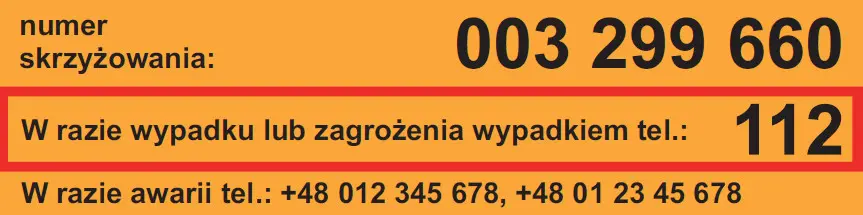 Informacje Na Zolta Naklejka PLK