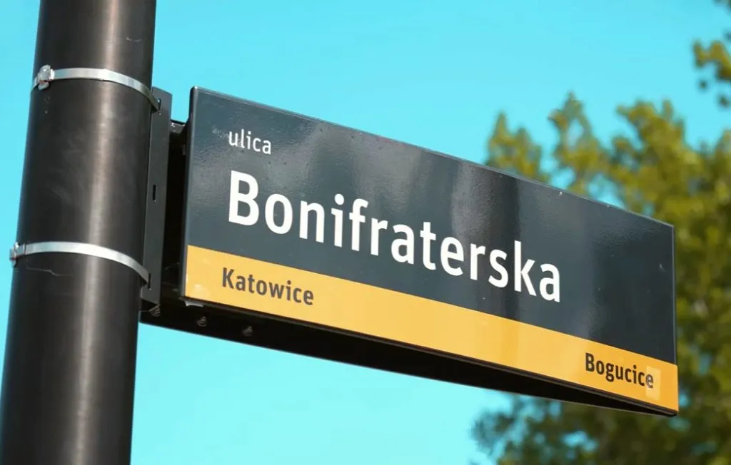 Ul. Bonifraterska W Katowiach Tabliczka
