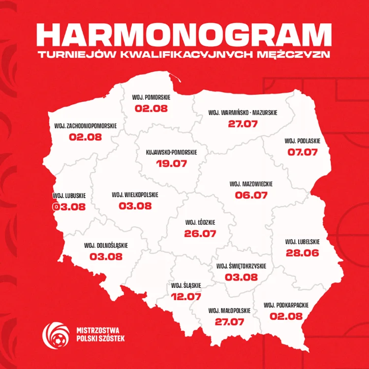 Mapka Wojewodzkie Rusza II Edycja Mistrzostw Polski Szostek