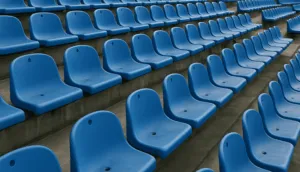 Niebieskie Krzeselka Na Stadioni
