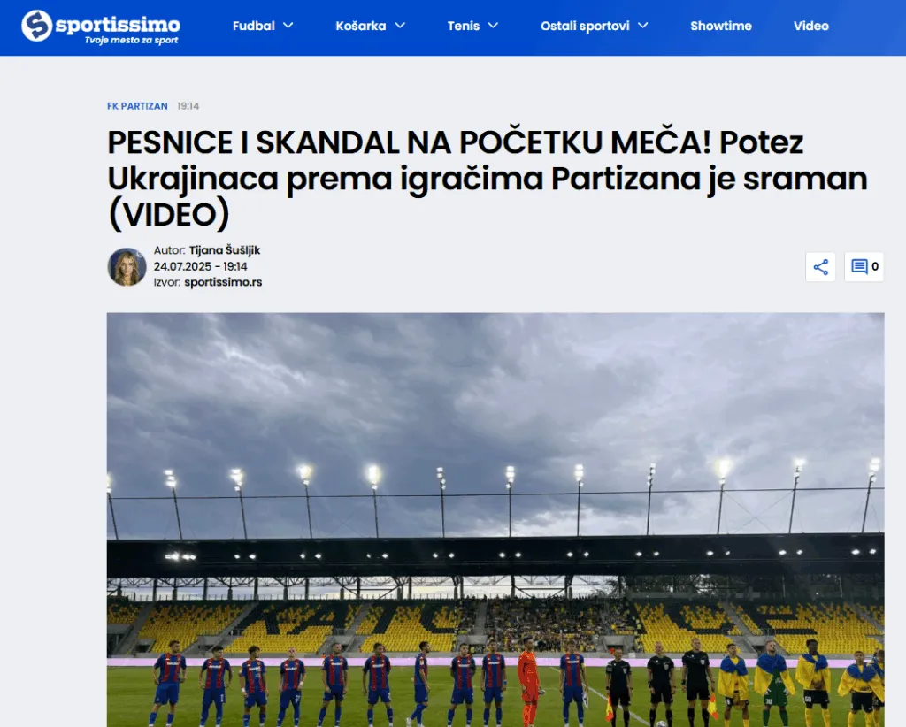 PESNICE I SKANDAL NA POCETKU MECA Sportisimo