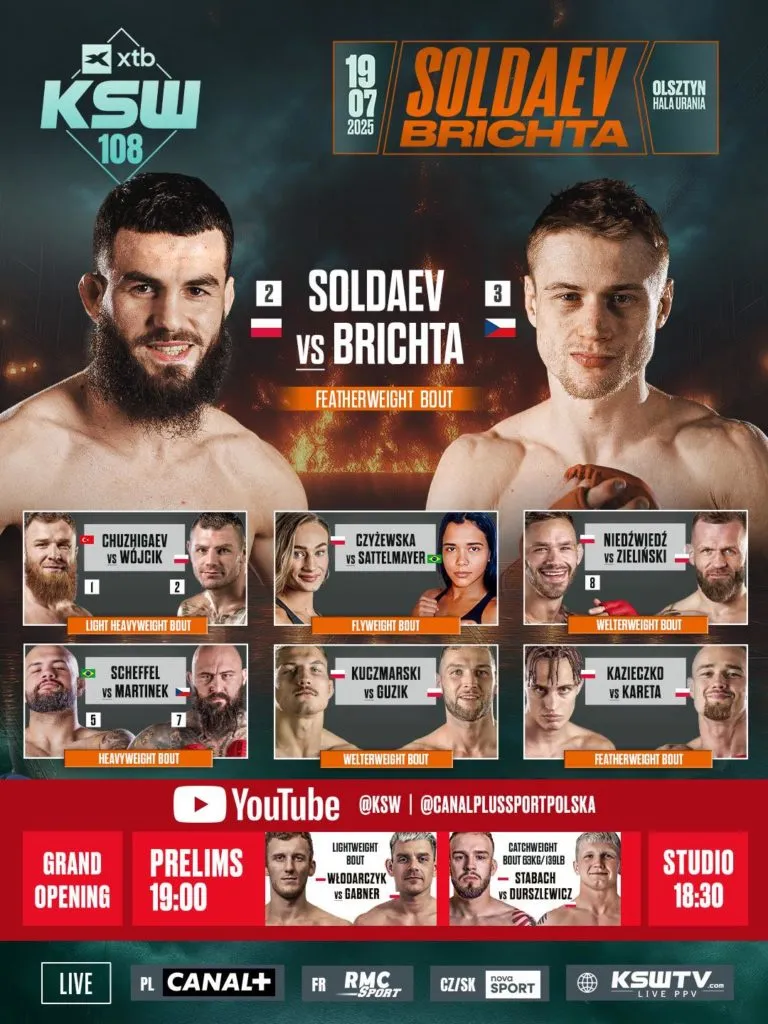 XTB KSW 108 Wyniki Gali Soldaev Vs Brichta