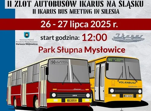 Plakat II Zlotu Autobusow Ikarus Na Slasku