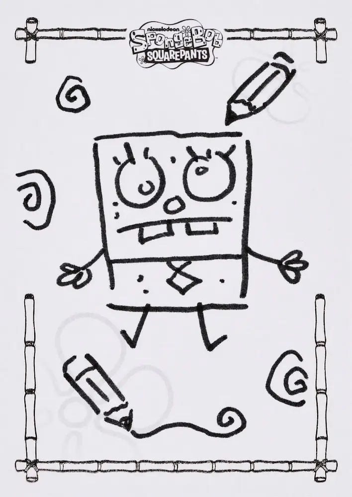 2025 Topps Chrome SpongeBob SquarePants 25th Anniversary Sketch Card