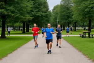 Bieganie W Miescie Po Parku 1