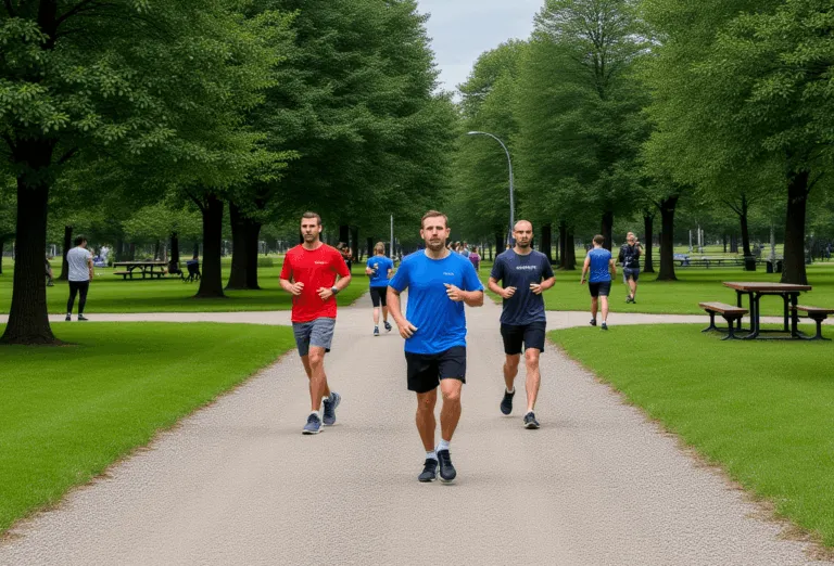 Bieganie W Miescie Po Parku 1