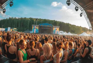 Festiwal Koncet Muzyczny W Parku Lesie Latem