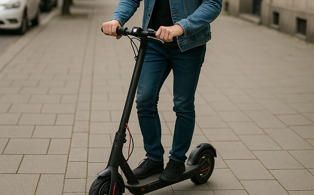 Hulajnoga Elektryczna Na Chodniku