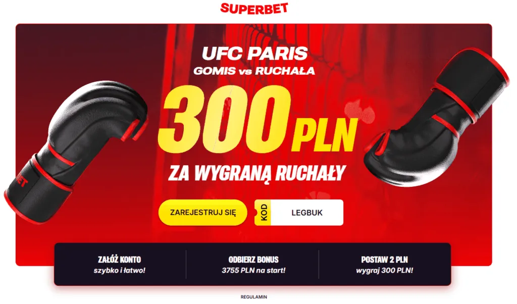 Bonus W Superbet 300 PLN Za Zwyciestwo Roberta Ruchaly W Walce Z Williamem Gomisem