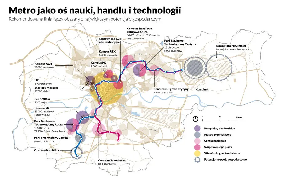 Plan Miasta I Metro W Krakowie