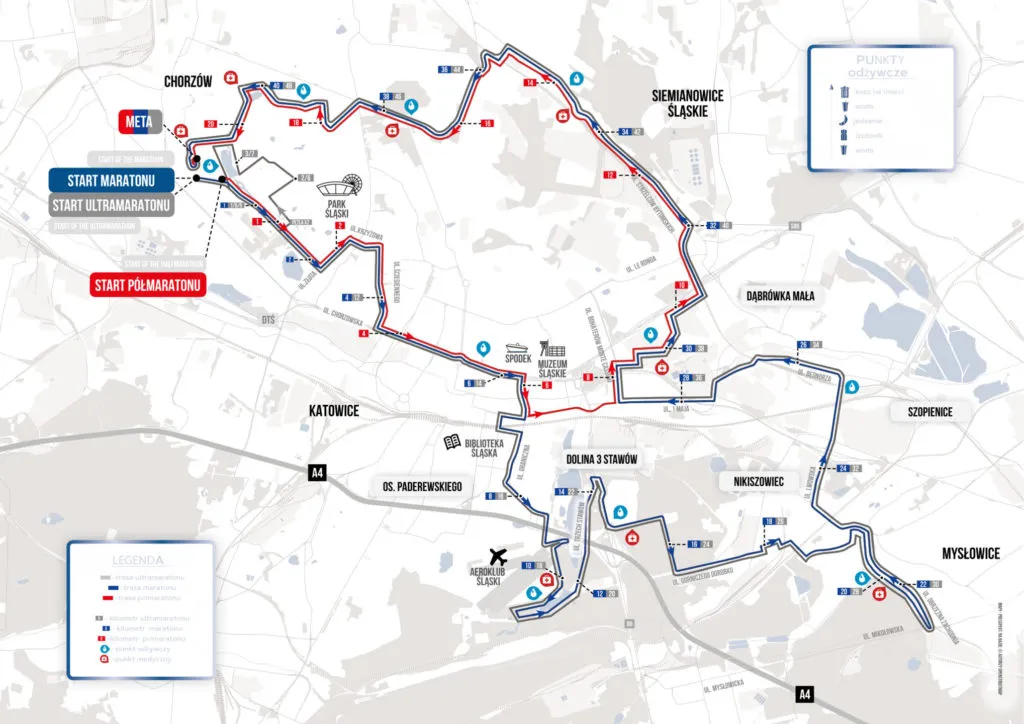 Silesia Marathon 2025 Niedziela 5 Pazdziernika Przebieg Trasy Biegu