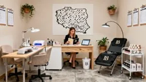 Wnetrze Salonu Mikrofranczyzy Beauty Z Mapa Lokalizacji I Podrecznikiem Operacyjnym