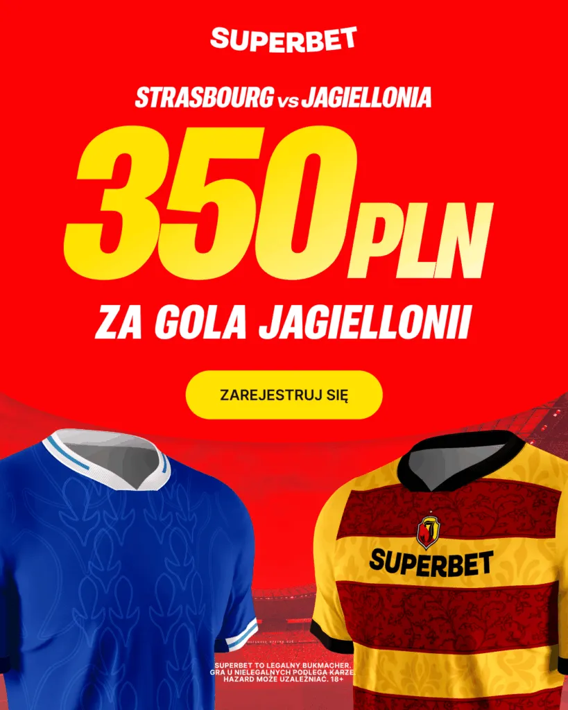 350 PLN Za Gola Jagiellonii Bialystok W Meczu Ze Strasbourgiem. Nowa Oferta Superbet Dla Kibicow I Graczy