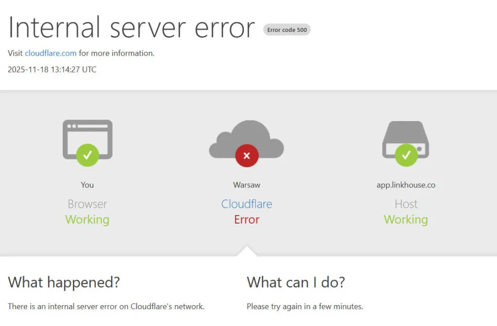 Internal Server Error Error Code 500