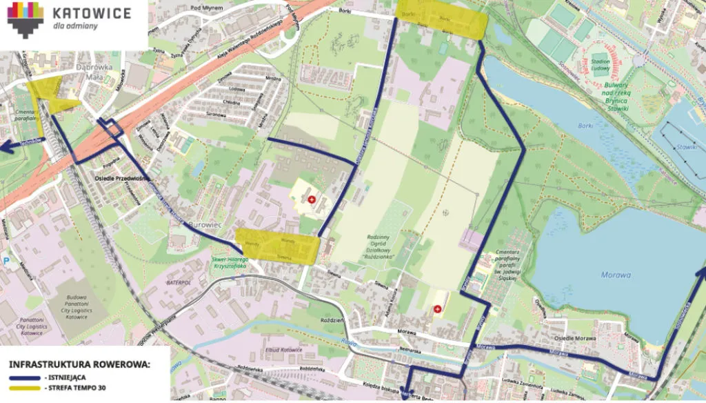 Mapa Rowerowa Szopienice Burowiec