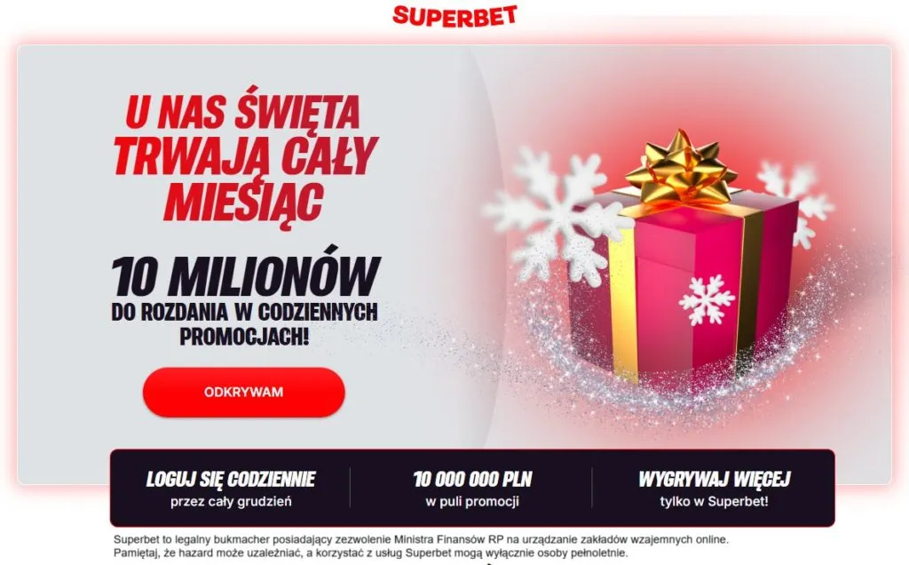 Superbet Grudzien 2025 Prezenty