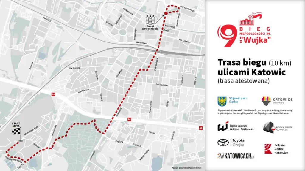 Trasa Biegu Niepodleglosci Im. Dziewieciu Z Wujka