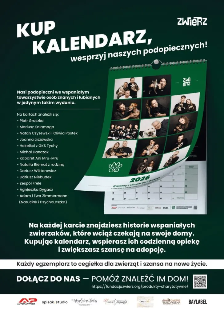 Zwierz Kalendarz 2026 Plakat A3 