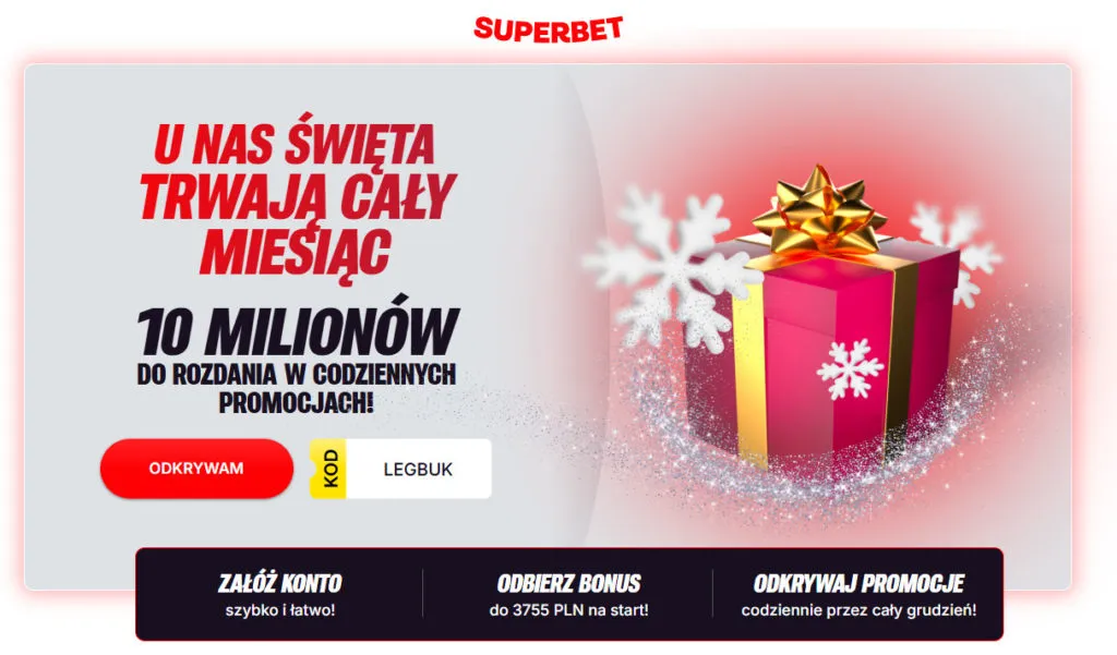 Kalendarz Adwentowy Superbet Z Pula 10 000 000 PLN Dostepny Przez Caly Grudzien