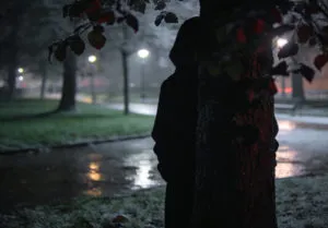 Postac W Parku Zdjecie Ilustracyjne