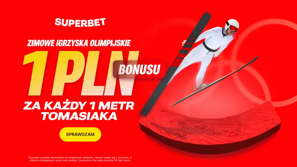1 PLN Bonusu Za Kazdy 1 Metr Kacpra Tomasiaka W Konkursie Na Skoczni Duzej Podczas ZIO 2026