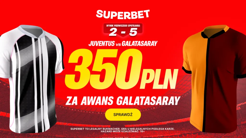 350 Zl Za Awans Galatasaray. Oferta Superbet Na Mecz Z Juventusem