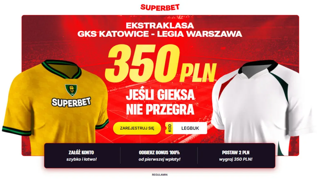 Katowice Czekaja Na Legie. 350 Zl Bonusu Przy Remisie Lub Wygranej GieKSy
