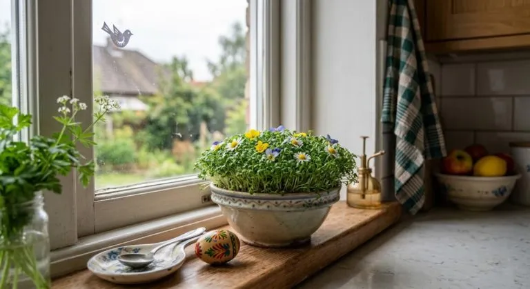 Rzezucha Na Parapecie Okna W Kuchni